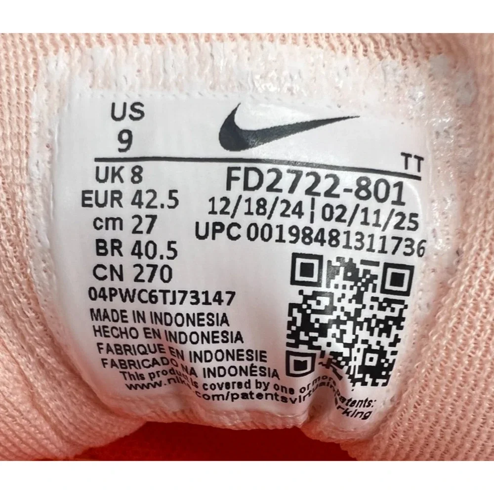 Nike Air Zoom Pegasus 41 Crimson Tint Washed Coral FD2722-801 Men's Size 9